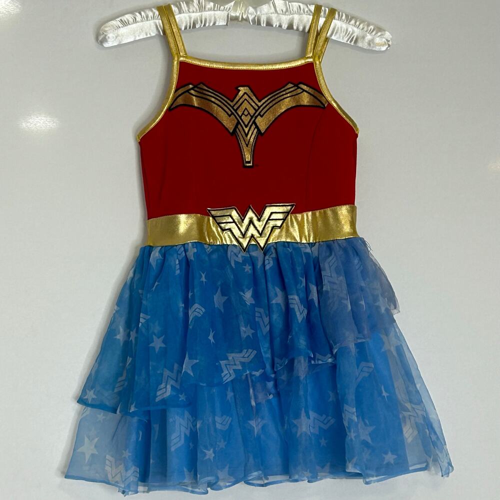 Wonder Woman WW84 Girls 6/6X Costume Dress Red Blue Gold Tutu Halloween DC
